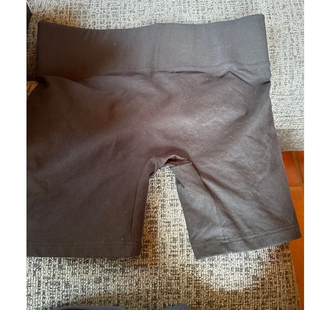 Spanx Mens Black Cotton Compression Boxer Briefs High Waist Shapewear Large 2194
